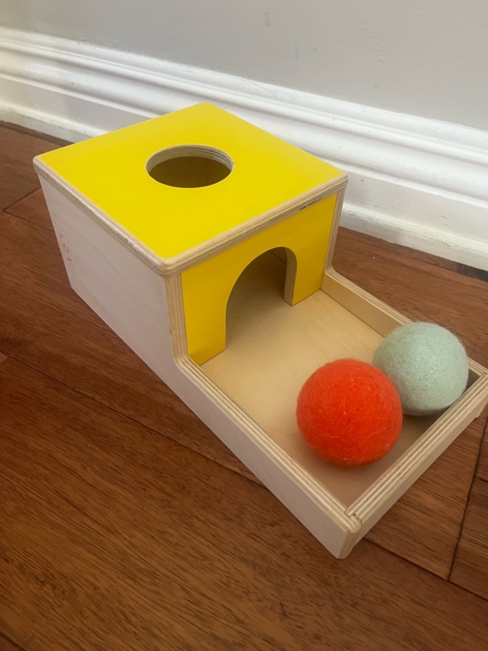 Lovevery Ball Drop Box with Felt Balls From The Inspector Play Kit (Months 7-8)